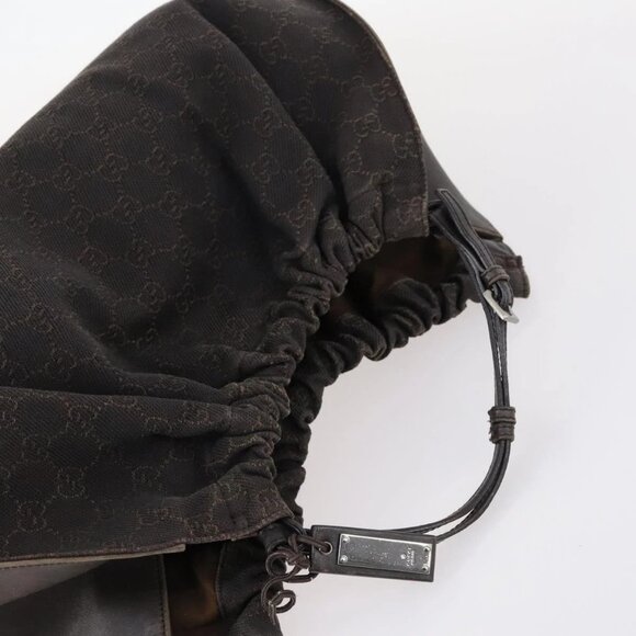 GUCCI GG Canvas Supreme Bamboo Bag Nylon PVC 3 Set Beige Black Auth - Picture 16 of 16